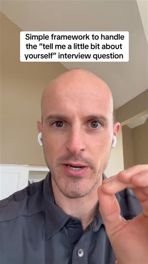 Higher Levels Tech Sales on Instagram: "Simple framework to handle the “tell me a little bit about yourself” interview question"