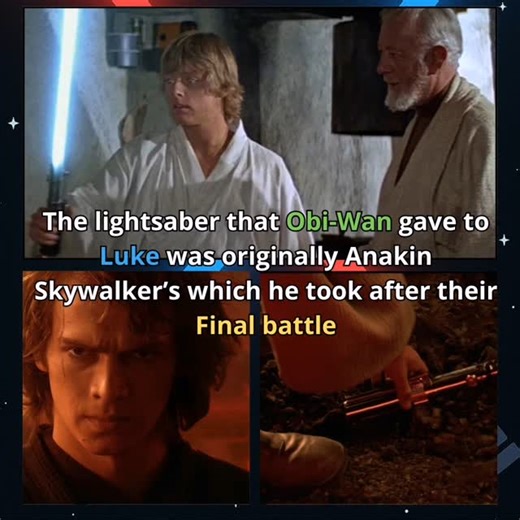 Watch 4u on Instagram: "Obi-wan gives Luke Skywalker his father's lightsaber after Obi-Wan picks it up after his final battle against his student and friend. The lightsaber begins it's new adventure after 19 years with a new master. . . #starwars #starwarsfan #maythe4thbewithyou #movies #trivia #reel #anime #fact #yoda"
