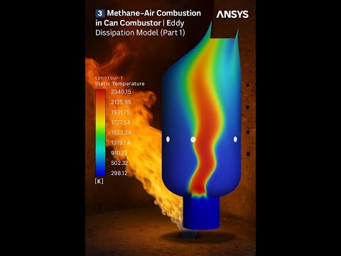 Methane–Air Combustion in Can Combustor| Eddy Dissipation Model in #ansys #fluent|Part 1 #simulation