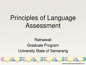 Principles of Language Assessment - SlideServe