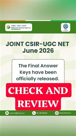 FINAL Answer Key OUT! 🚨 CSIR NET Safe Score & Next Steps
