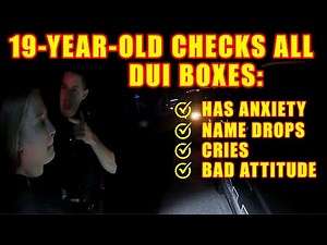 Bodycam DUI Arrest - 19-Year-Old Woman Denies Drinking Alcohol But Blows 0.205% BAC
