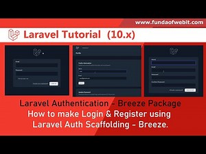 Laravel 10 Tutorial - Laravel 10 login and registration with Laravel Breeze Auth Scaffolding