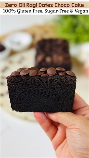 ✨Zero Oil Ragi Dates Choco Cake✨ Zero oil,100% Gluten-free, Vegan, No refined sugar, cake sweetened with Dates 👩‍🍳💕My Healthy Signature Cake (you can make cupcakes) 🚫NO REPOSTS Super proud of my creation. Have practiced 3 times with different techniques for this Healthy outcome. Super happy😃 Want to bake a cake that has Zero oil, is Gluten free, refined free, no refined sugar, , made with healthy millets that’s ragi flour, sweetened with dates, totally vegan, yet so moist, soft & delicious,