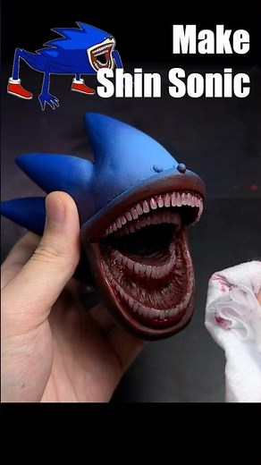 Making Shin sonic tapes with clay [kiArt] #halloween #sonic #shinsonic