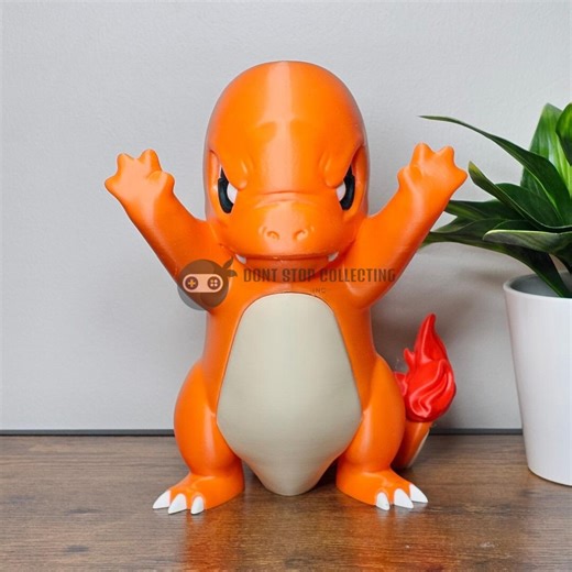 Large Angry Charmander Inspired Window Figure - Etsy