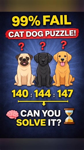 99% FAIL This CAT Dog Puzzle 🐶 | Can You Solve It in 10 Seconds? #shorts