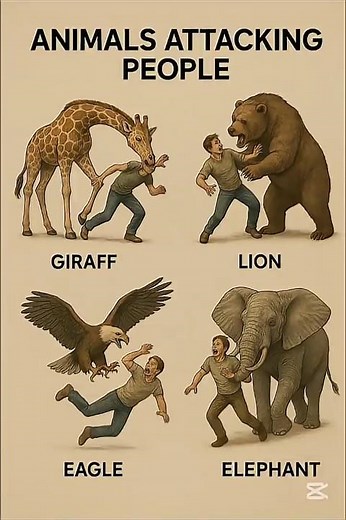 "Animals vs Humans: Shocking Real Attacks You Won’t Believe!" #animals #animallife #giraffe
