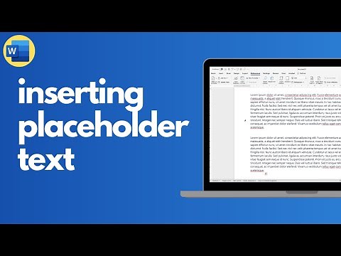 How to insert placeholder text in Microsoft Word