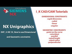 Siemens NX: (English) DAY_3 Dimensional and Geometric constraints #NX #Siemens #sketch #constraint