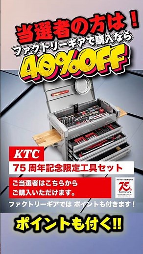 KTC Tool Set 75th Anniversary Limited Edition This commitment is the origin of manufacturing!