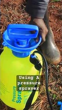 Directions on how to use a pressure sprayer