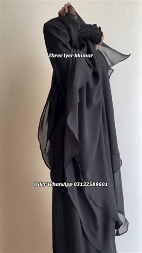 Three lyer khimar #tutorial #khimar #hijab #modesty #parda #jilbababaya