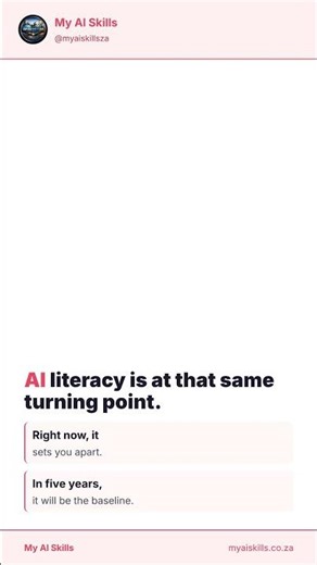 AI literacy vs computer literacy: same story different decade