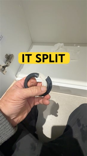 SPLIT BASIN WASTE BACKNUT customer over tighten it