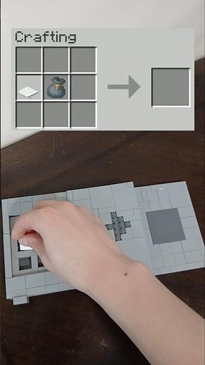 Crafting A White Mandalorian Helmet Out Of Lego #minecraft #minecraftlego #legominecraft