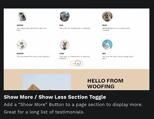 Three Row Gallery with a show more show less at bottom of page