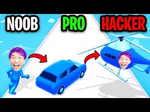 NOOB vs PRO vs HACKER In SHAPE-SHIFTING APP GAME! (ALL LEVELS!)
