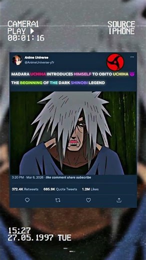When Madara Uchiha Met Obito for the First Time #madarauchiha #obito #animeshorts #viralshort #fyp