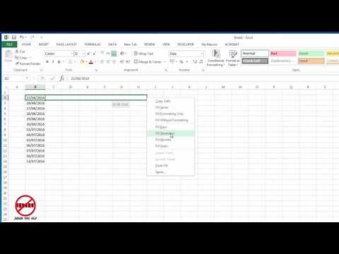 Excel: How to Enter Dates That Are Weekdays Only in a Series