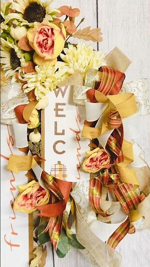 Stunning Fall Welcome Wreath 🍂 | Rustic Farmhouse Door Décor Inspiration