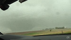 29K views · 282 reactions | Watch as this wedge tornado in Kansas on May 18, 2025 narrowly misses a house. This tornado later would significantly damage the town of Grinnell, KS. #tornado #weather #wedge #severeweather #stormchasing #kansas | Storm Chaser Clint Hendricks IV | Facebook