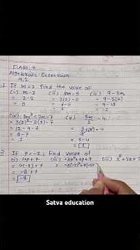Easiest Way to Evaluate Algebraic Expressions! | Class 7 Maths NCERT Ex 8.2 (new) Q2 #mathshorts