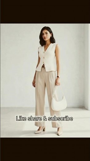 Beige Blazer & Pant Look 🤍 | Classy & Elegant Outfit Idea #beigelook #blazerstyle #outfitinspo
