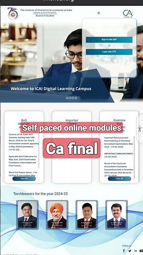 CA FINAL self paced online modules update | spom announcement | icai digital learning portal.