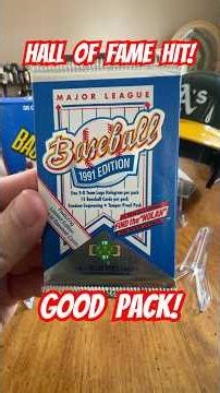 1991 Upper Deck baseball cards old / vintage foil pack opening rip. Hall of Fame hit!