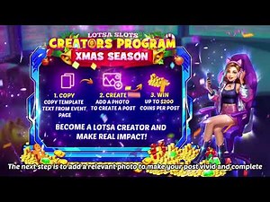 🏆Introducing Lotsa Slots Creator Program: Xmas Season