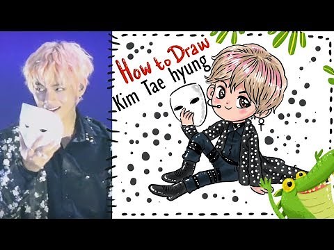 How To Draw and Coloring BTS V Taehyung ~ Jungkook