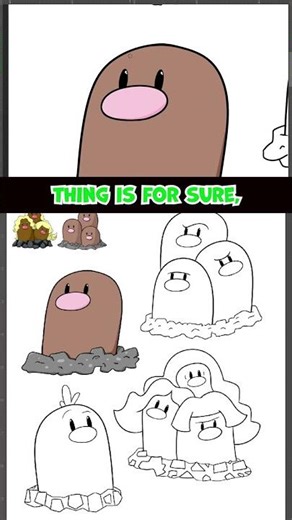 Diglett & Dugtrio | Drawing Every Pokemon #shorts
