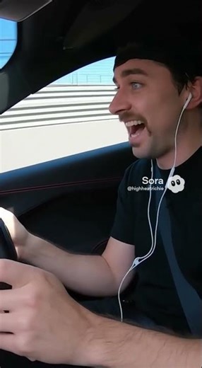 Ferrari test drive on the track!! Sora 2 Ai