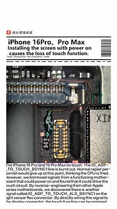 iphone16Pro Pro max installing the screen with power on cases the loss of touch function | Kings guards horse