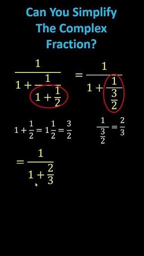 Evaluating a Complex Fraction #maths #mathreview #fractions