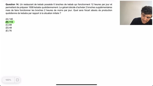 Calcul 7 - Question 14