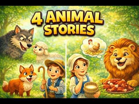 4 Famous Aesop Fables for Kids | Moral Stories Before Bed