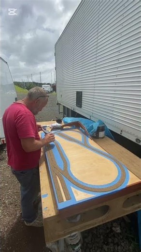 Working on the model train track again.