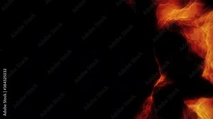 Abstract Fire Right Frame Column Loop With Matte