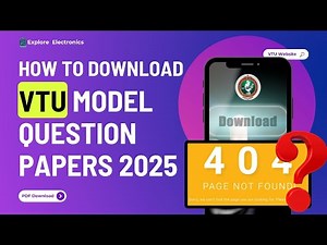 How to download the VTU model Question Papers | VTU First Sem 2025 #vtu