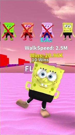 CRAZY SpongeBob Roblox Speed Challenge! 🤯⚡#roblox #shorts