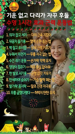 기운 없고 다리가 자꾸 후들 수영 1시간 효과 근력 운동법 #건강 #건강정보