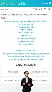 PTCE - Prescription label