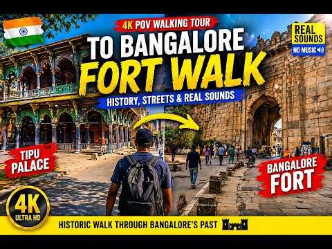 What Does a Historic Walk in Bangalore Look Like?| POV - Tipu Palace to Bangalore Fort 4K
