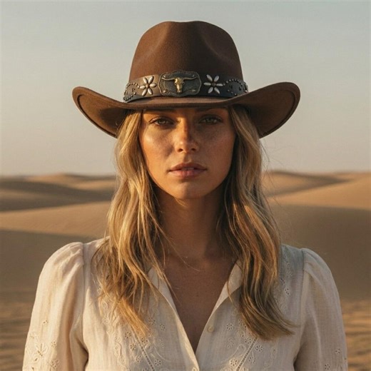 Western Cowboy Hat With Bull Skull Buckle Vintage Faux Felt Wide Brim Sun Hat for Men Women Outdoor Desert Adventure Country Style Fedora - Etsy