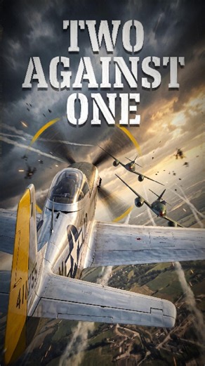 One P-51 vs Two German Jets #ww2 #shorts