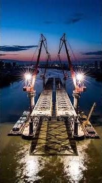 Giant Bridge Engineering Project | Timelapse Drone View #construction #engineering #giantmachines