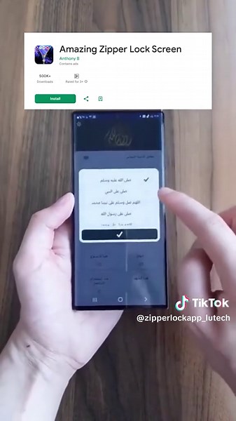 Zipper Lock Screen App trên TikTok