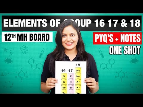 Elements of Group 16 17 18 in One Shot | Class 12 HSC Chemistry | Maharashtra Board🔥